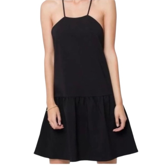 Anine Bing Bree Square Neckline Knee Length Black Dress Size M - Picture 3 of 11